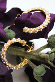 Akoya Earrings | Guld | Øreringe med hvide perler fra Pico