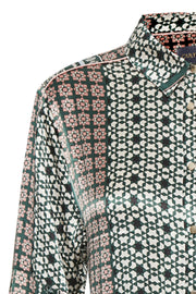 CUfadia Dress | Grøn | Skjortekjole med mønster fra Culture