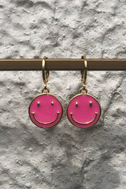 Smiley Earrings | Hot Pink | Øreringe fra Birdsong