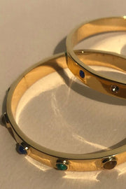 Bubble Bracelet | Guld | Armring med farvede perlesten fra Plissé Copenhagen