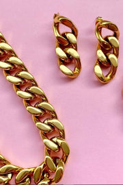 Punk Chain Necklace | Guld | Halskæde med bred kæde fra Plissé Copenhagen