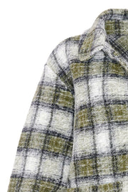 Viksa Jacket | Grey / Green | Ternet uld jakke fra Noella
