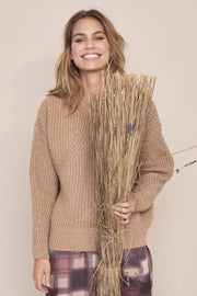 Liz Autumn Knit | Burro Camel | Strik pullover fra Mos Mosh
