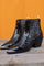 Stage | Black | Blank støvle i kroko fra Copenhagen Shoes