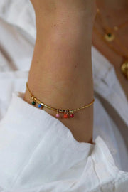 Rainbow bracelet | Guld | Armbånd fra Enamel