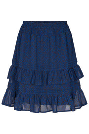 Sanna Skirt | True Blue Mix | Nederdel med print fra Freequent
