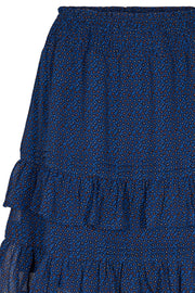 Sanna Skirt | True Blue Mix | Nederdel med print fra Freequent