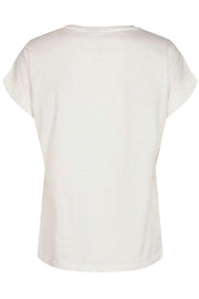 Viva V SS Pocket Basic | Offwhite  | T-Shirt fra Freequent