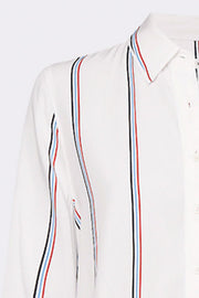 Danee Blouse LS | Hvid | Skjorte med striber fra Tommy Hilfiger
