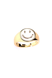 Smiley Ring | White | Smiley ring fra Birdsong