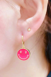 Smiley Earrings | Hot Pink | Øreringe fra Birdsong