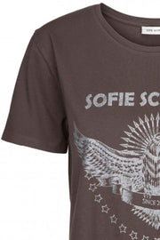 Cady T-shirt | Sort | T-shirt med sølv logo fra Sofie Schnoor