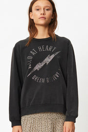 Fiona Sweatshirt | Black | Sweatshirt med tryk fra Sofie Schnoor