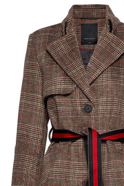 Soni Jacket | Brown & Red | Ternet frakke fra Freequet