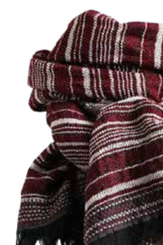 Amana scarf | Burgundy | Tørklæde med striber fra Stylesnob
