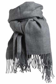 JOLI SCARF | Grey melange | Tørklæde med frynser fra STYLESNOB
