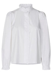 Toanna LS Shirt | Hvid | Skjorte med pufærme fra Liberté