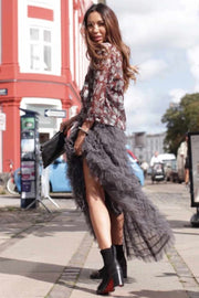 Tulle Skirt | Grå | Tyl skørt nederdel fra Emm Copenhagen