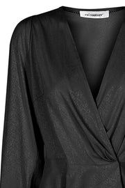 Justin Wrap Blouse | Black | Bluse fra Co'couture