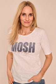 Addison O-SS Tee | Ecru | T-shirt fra Mos Mosh