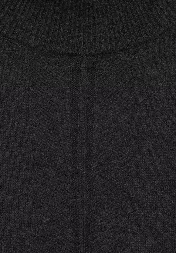 Knitted Turtle L96 | Anthracite Melange | Skjorte fra Street One
