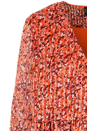 Cabana 3/4 Wrap Dress | Red | Slå-om kjole med print fra YAS