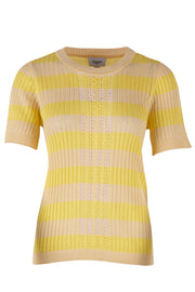 Knit Pullover 1/2 Sleeve | T2556 | Yellow | Pullover fra SAINT TROPEZ