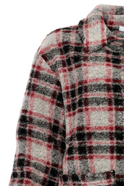 Viksa Jacket | Grey / Red | Ternet uld jakke fra Noella