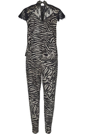 Alma ss lace jumpsuit | Zebra | Buksedragt med blonde fra Liberté Essentiel