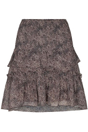 Zorro Smock Skirt | Mocca | Smock nederdel med print fra Co'Couture